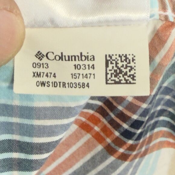 Columbia Vented Plaid Short Sleeve Sport Shirt XL - Golf Fishing Angler - Picture 8 of 14